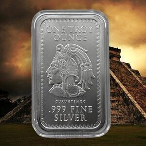 1 oz Aztec Calendar / Cuauhtemoc Silver Bar